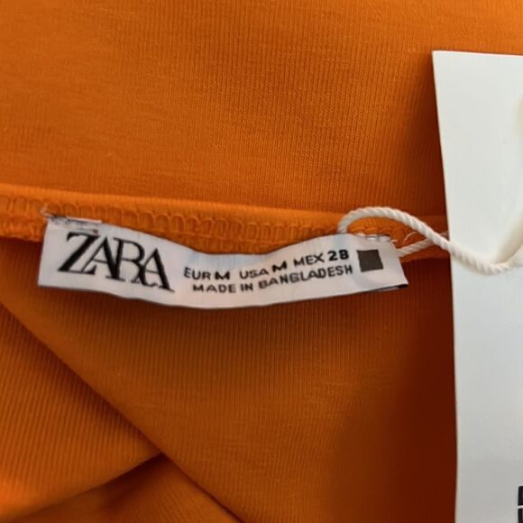 ZARA | Orange | STRAPPY SURPLICE DRESS - Picture 10 of 11